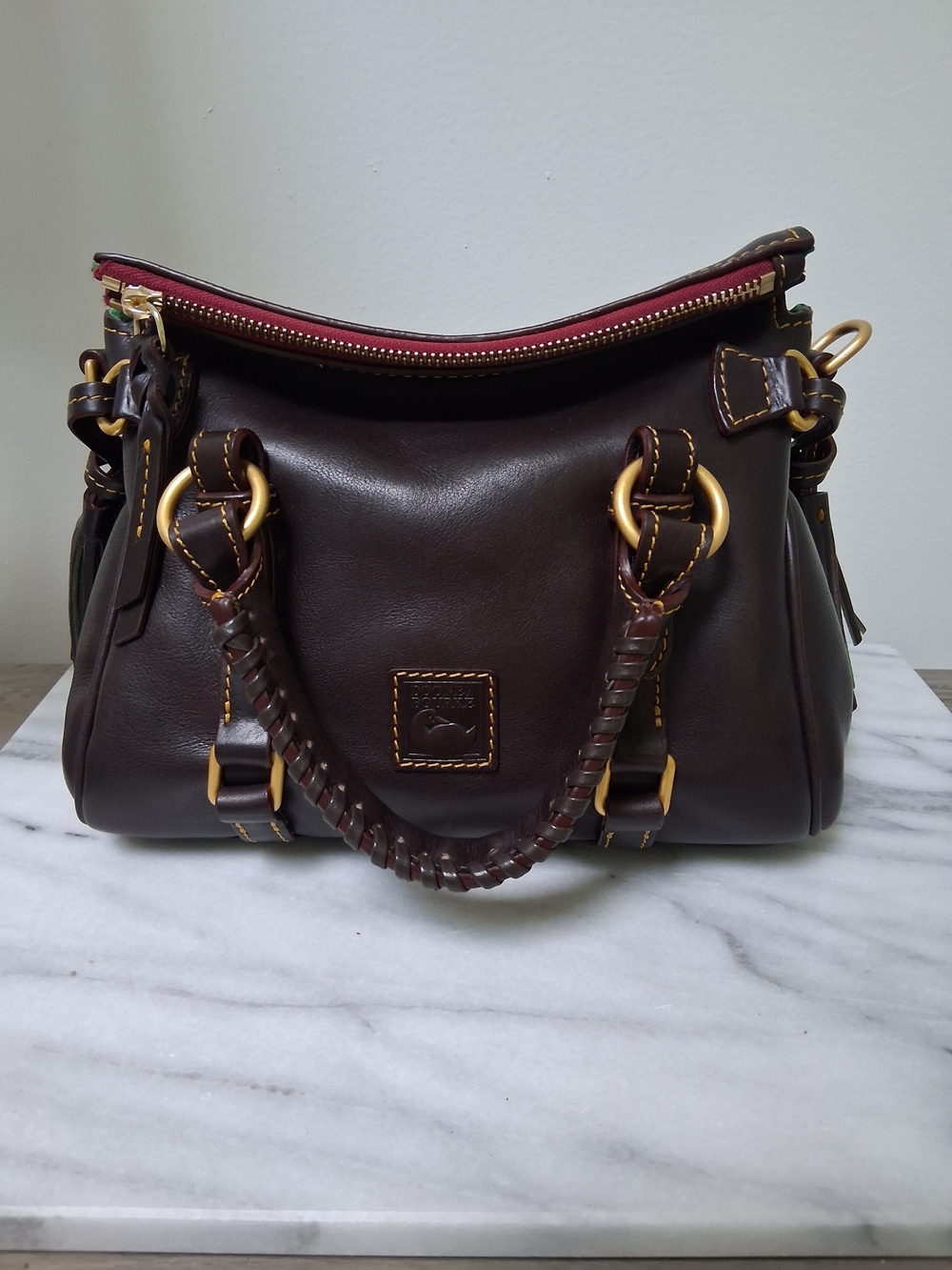 Dooney & Bourke Florentine Micro Satchel Brown Tmoro